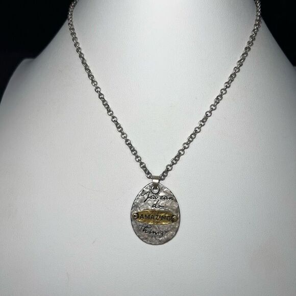 Demdaco Inspirational Double Sided Charm Necklace - Picture 3 of 9